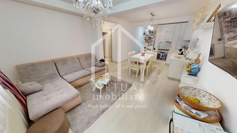Apartament cu 3 camere, 58mp utili + curte 74mp, parcare, Selimbar - 1