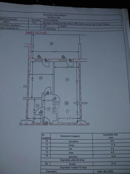 Apartament cu 2 camere decomandat în Exterior Vest