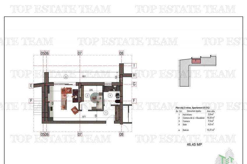Apartament tip studio bloc nou metrou 1 Decembrie 1918 Apartament tip studio bloc nou metrou 1 Decembrie 1918