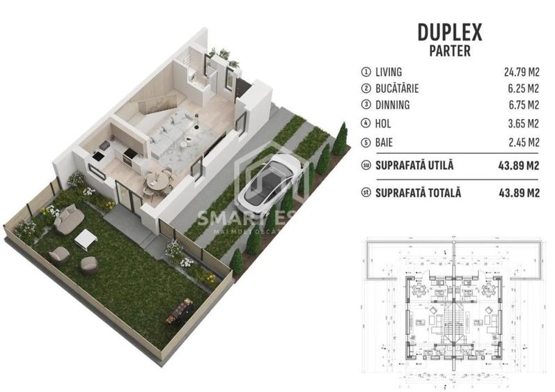 Parcul Teilor - Duplex Modern P+1 - Comision 0% - 3