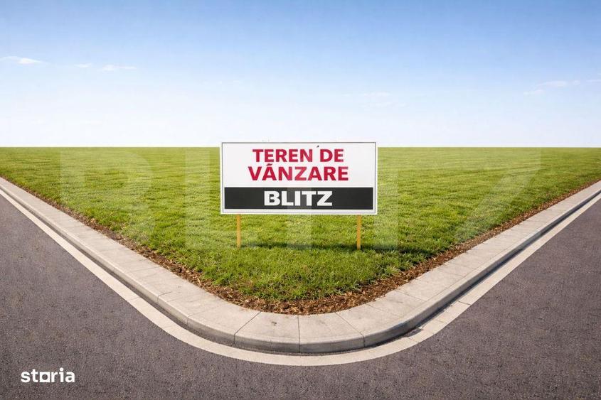 Teren 1050 mp cu 2 fronturi stradale 36/24m, constructie rezidentiala, - 1