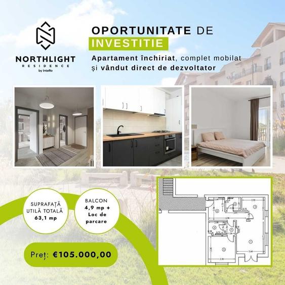 Mobilat si Inchiriat, 2 camere NorthLight Residence, 0% comision - 7