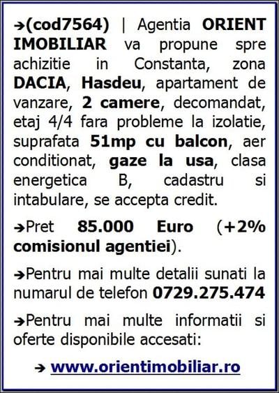 Dacia, decomandat, 2 camere, apartament de vanzare - 6