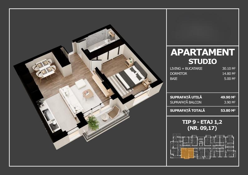 Bloc tip boutique – Popesti Leordeni | Studio- Apartamente 2-3 camere - 1