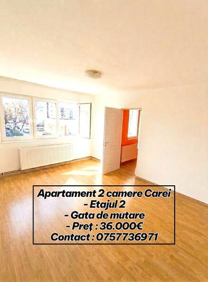 De vanzare apartament 2 camere - zona Apaserv Carei - Etajul 2 - 7