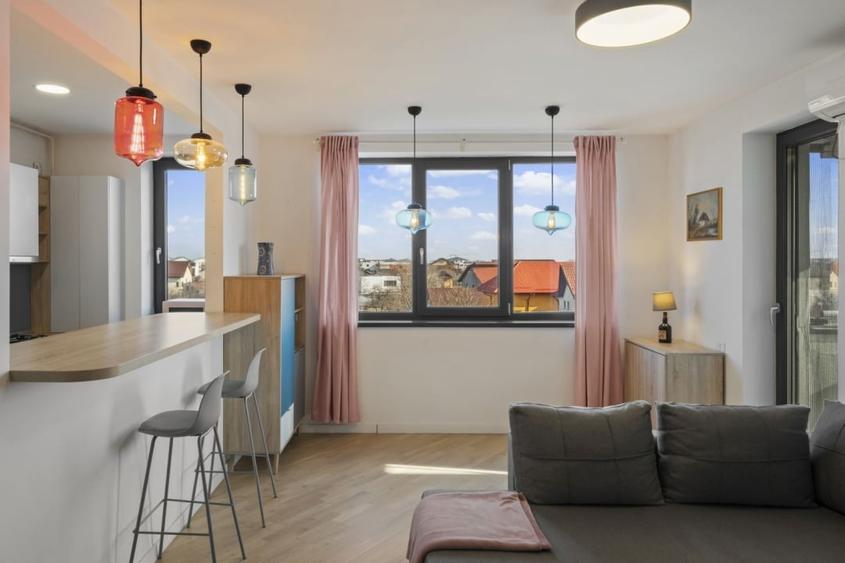 Apartament 2 camere central Otopeni, mobilat si utilat modern - 1