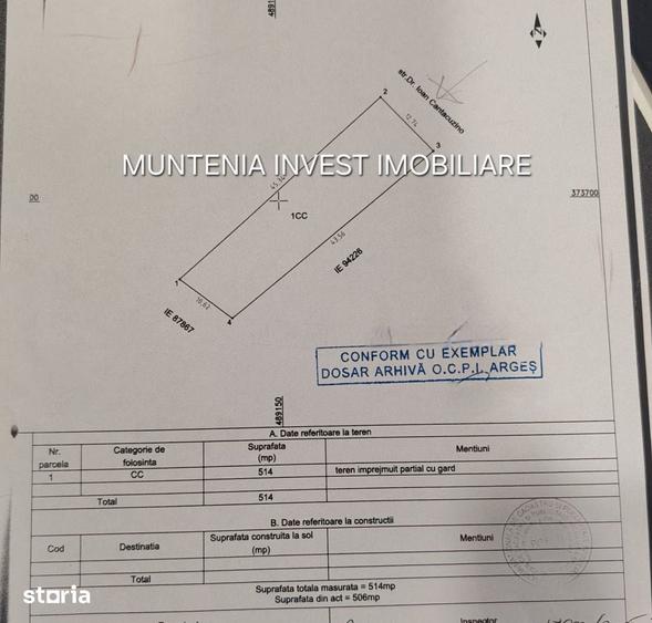Teren de 514 mp, în Central
