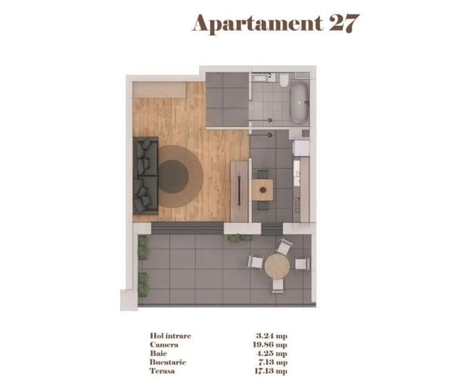 Apartament 1 cameră în ansamblu NZEB, 34+17 mp, de la dezvoltator - 2