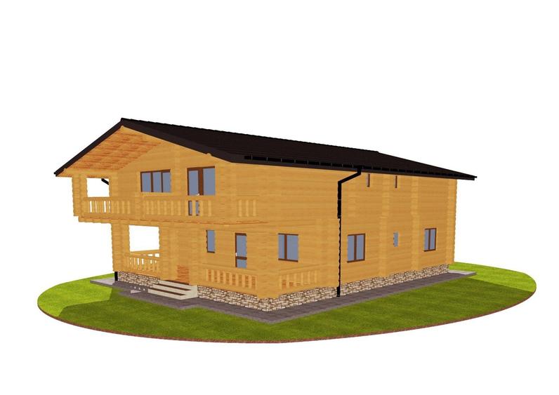 Vand cabana lemn rotund - 1