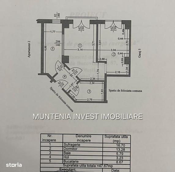 Ap. 2 camere bloc 2015, mobilat/utilat + loc de parcare, Craiovei - 2