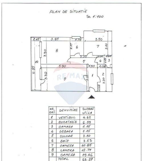 Apartament 3 cam, decomandat, Titulescu - 5