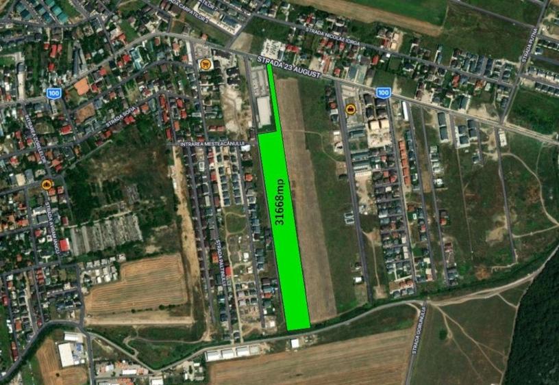 Teren intravilan 31668mp,acces din DJ -str 23 august - 3