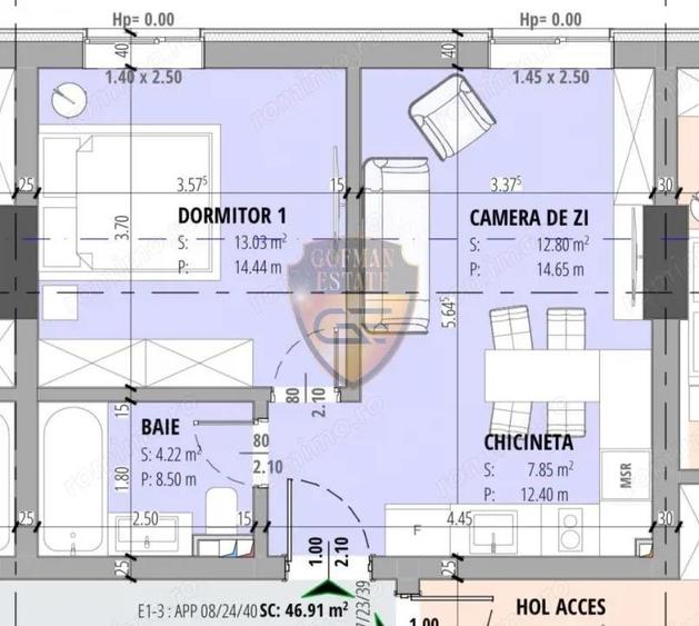 Tomis Nord Primavera Campus, cladire NZEB , 2 camere decomandat vedere stradala - 6