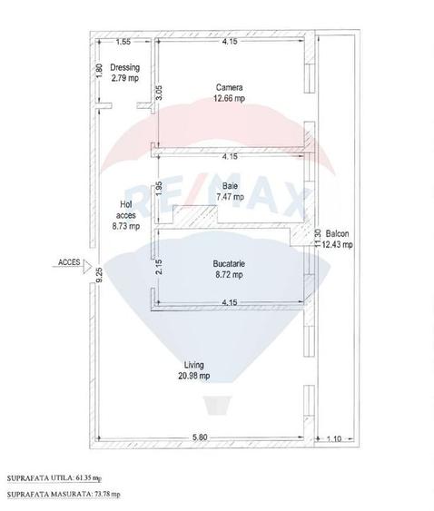 Apartament 2 camere, 74 mp utili, Urbanna – Calea Iuliu Maniu, Arad - 2