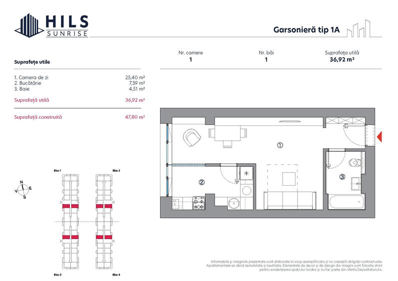 Garsoniera Tip 1A | HILS Sunrise | Ansamblu cu Pre-certificare GREEN Homes - 7
