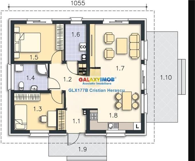 Parc Samurcasi Crevedia 3 camere 2 bai 85 mputili 400 mp teren - 1