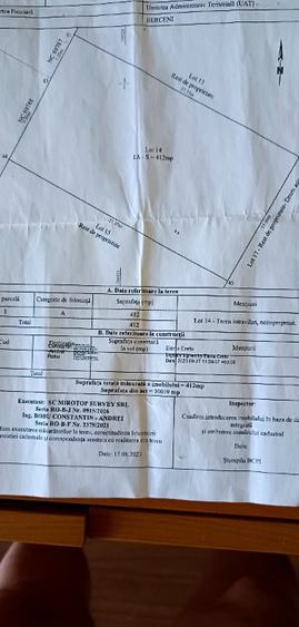 Berceni la stadionul din comuna - teren 412 mp zona vile - 1