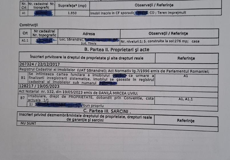 Sanandrei – Central - Casa  4  Camere – Teren 1850  mp - 3