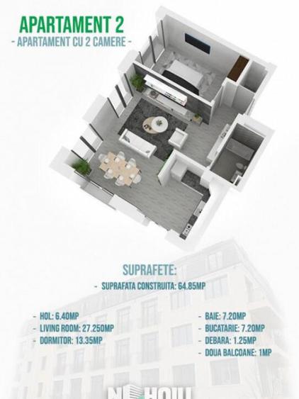 Apartament cu 2 Camere de vanzare in Nehoiu Ultracentral - 3