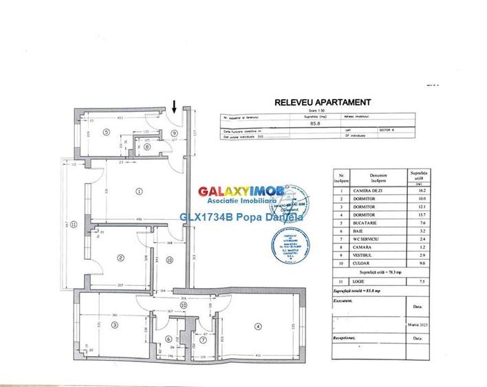 Apartament cu 4 camere semidecomandat în Militari