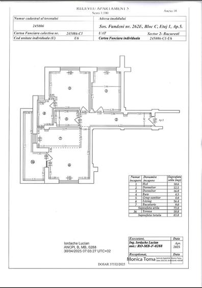 Apartament 3 camere, Fundeni - 83.8mp - 3