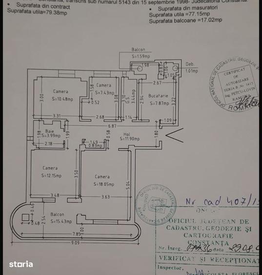 Apartament cu 3 camere decomandat în ICIL
