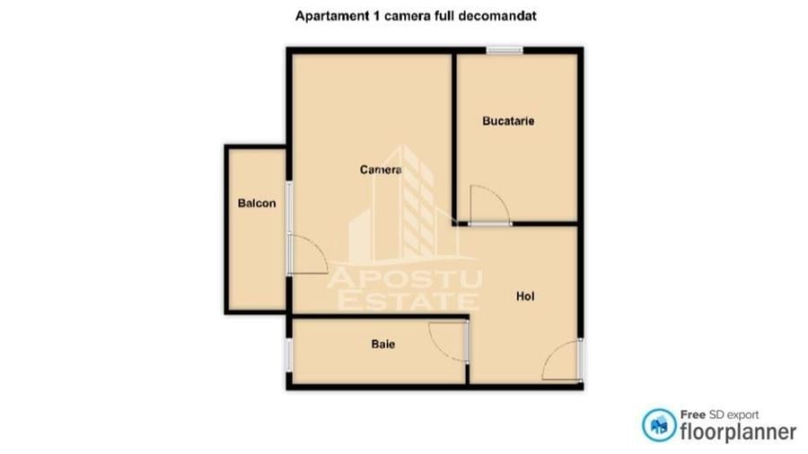 Apartamente cu 1 camera, decomandate,  in Giroc la hotel IQ - 10