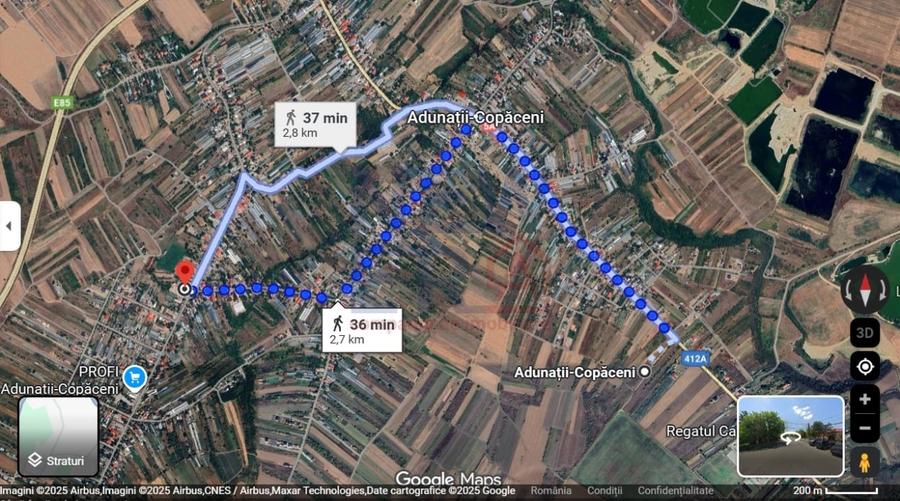 De Vanzare Teren 400 mp cu Autorizatie de contructie  Adunatii Copaceni  Giurgiu - 8