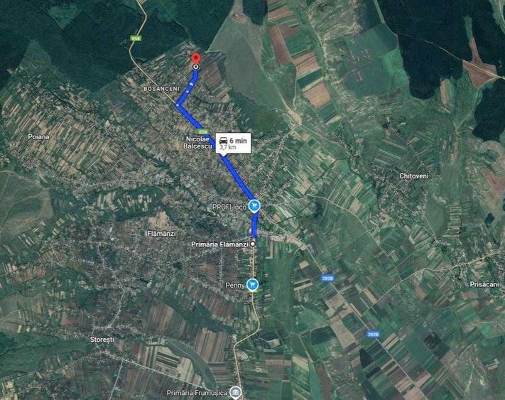 Vand teren intravilan Flamanzi , Botosani de 1725 m2 si casa batraneasca. - 5