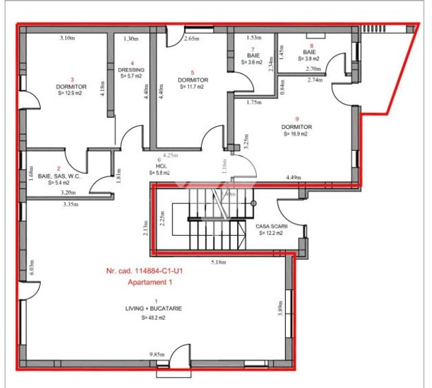 Apartament de lux 115 mp utili 4 camere 4 bai curte privata 200 mp - 16