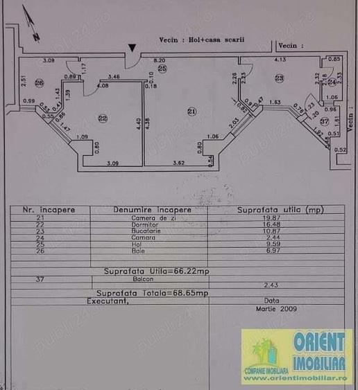 Trocadero, decomandat, 2 camere, 69mp, gaze, mobilat, vanzari Constanta - 4