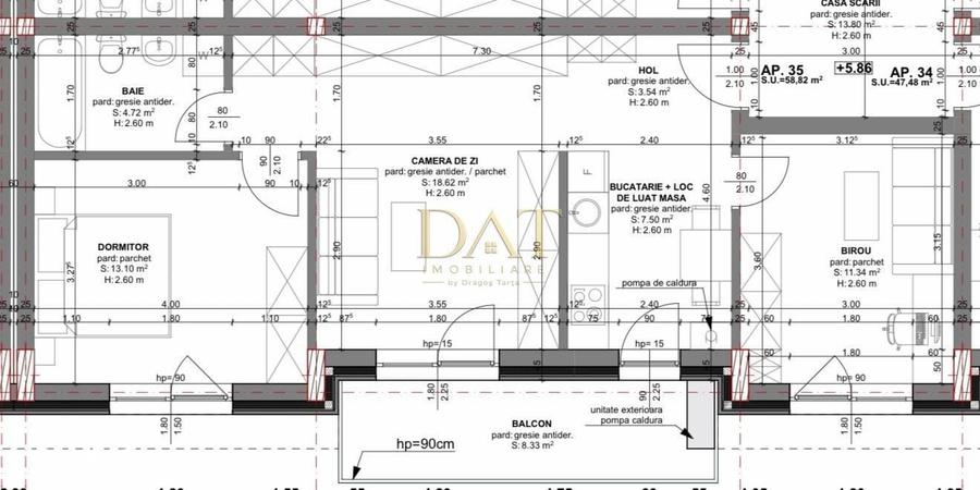 Apartament cu 3 camere în Chinteni