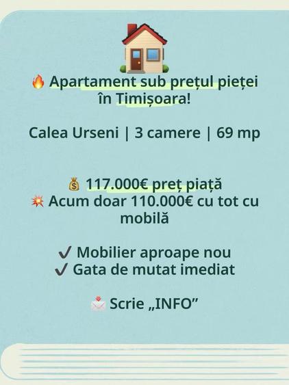 Apartament 3 camera de vanzare cala uresni - 7