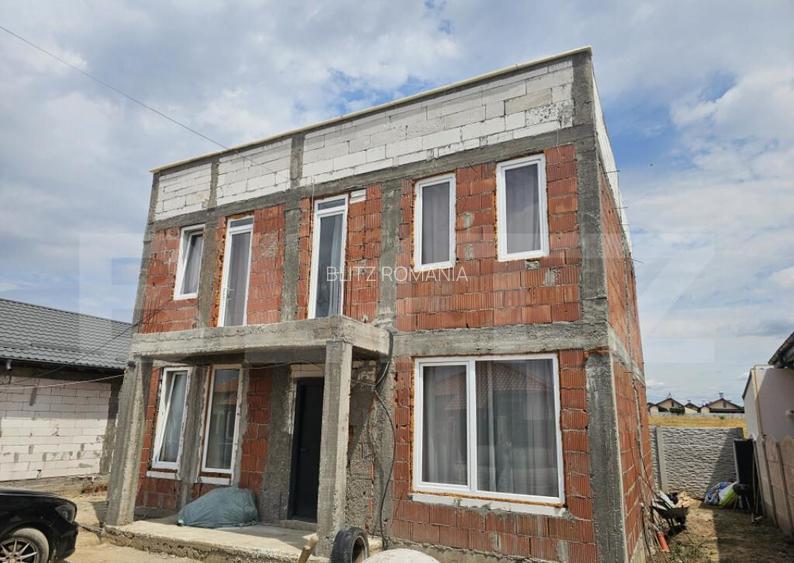 Casa la rosu/semifinisata, P + E, 140 mp utili, 300 mp teren