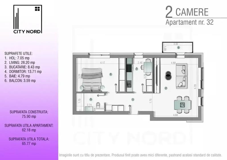 Bucatarie inchisa complet mobilata lux! Structura beton armat, LIFT! - 6