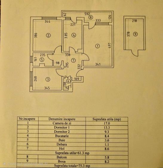 Tomis 1 - ap 3 cam, et 4/4 , gaze la usa (necesita renovare) - 19