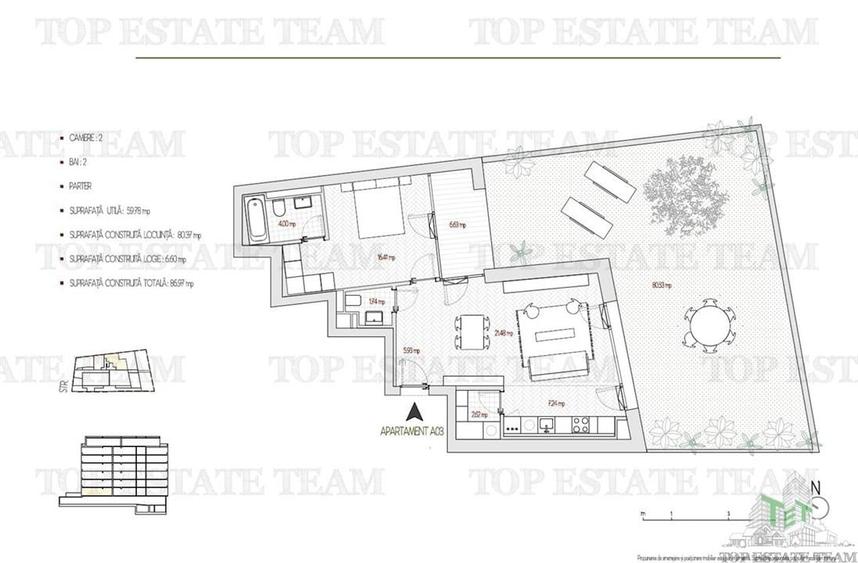 Apartament 2 Camere cu 80 mp gradina, bloc Boutique, Bucuresti, Parcul  Operei - 10