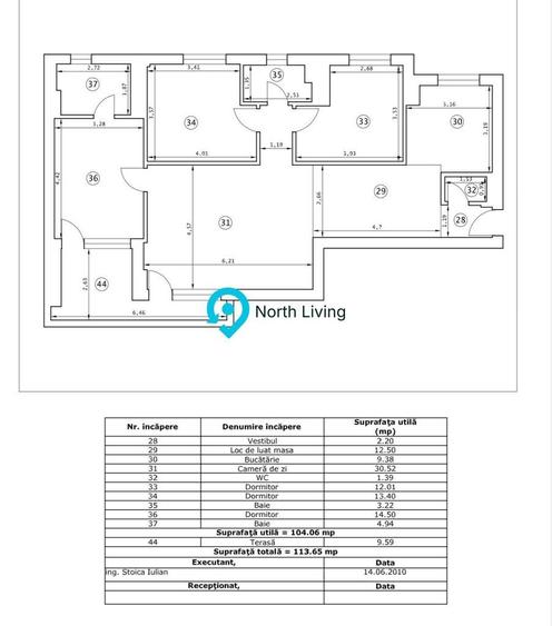 Apartament cu 4 camere, mobilat în Băneasa