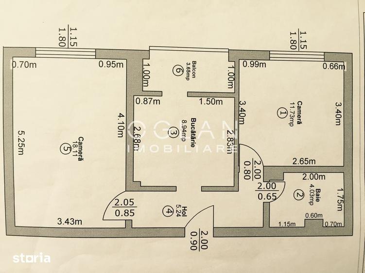 Apartament cu 2 camere decomandat în Vasile Aaron