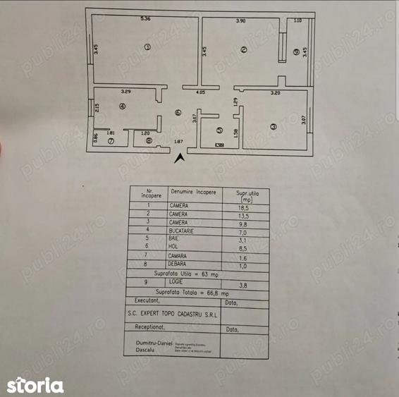 Apartament cu 3 camere, parter cu logie, bloc 1978, Iulius Mall - 3