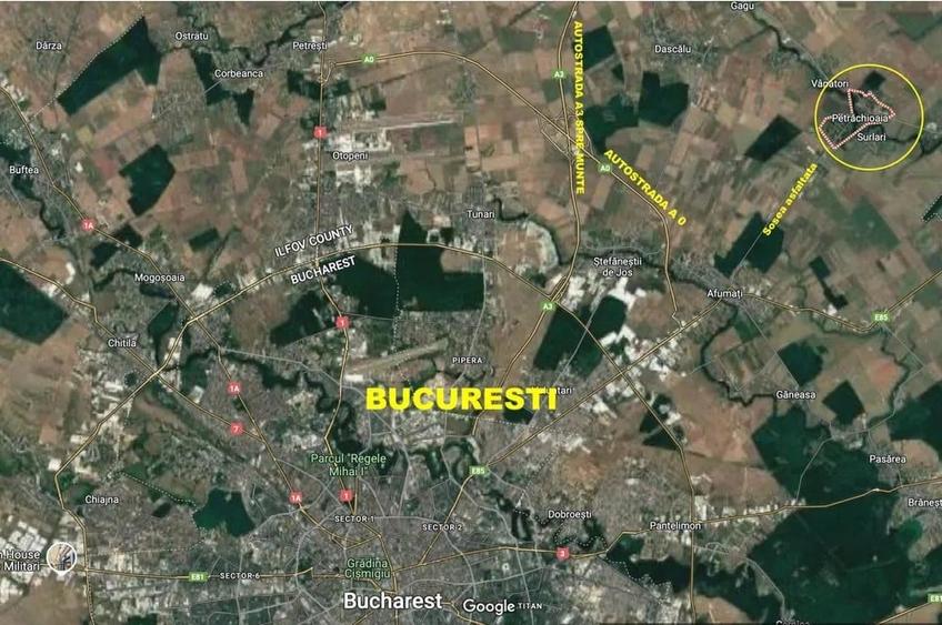 OCAZIE! 3.5oomp intravilan Petrachioaia Afumați, utilități, case, hale - 1