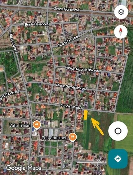 Proprietar ,teren intravilan 1000mp ,Str. Islazului ,Valu Lui Traian - 2