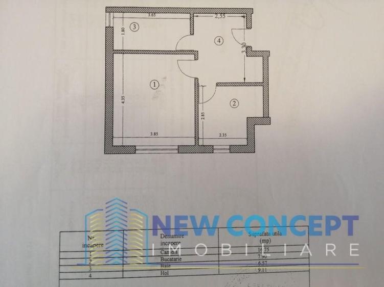 Apartament de vanzare,1 camera, Zona Valea Adanca ( magazin La Doi Pasi) - 3