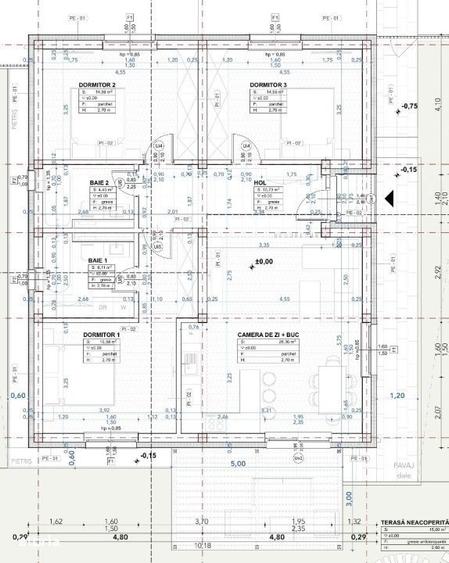 Casa individuala NZEB 4 CAM 145.35 mp teren 680 mp Chinteni - 3
