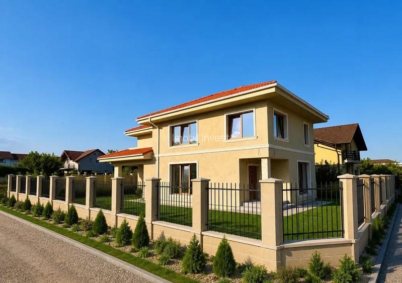 Casă în zonă premium, P+E, 222 mp, 5 camere, 3 băi, terasă, garaj