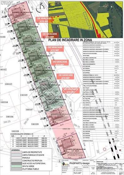 Teren Construcții intravilan de 470 mp, în Central