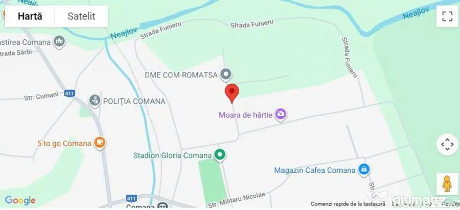 Teren de 2300 mp, în Comana