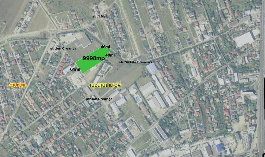 Teren intravila 9998 mp, pretabil rezidential sau sedii firme,showroom,hotel ! - 1
