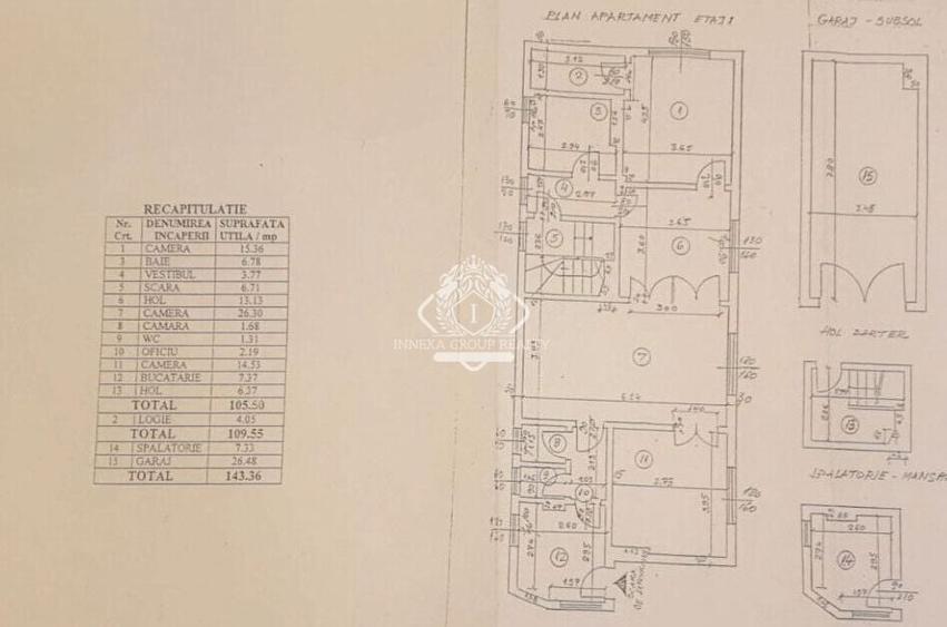 Stefan cel Mare | Apartament 4 camere in vila | 109mp | Garaj - 14