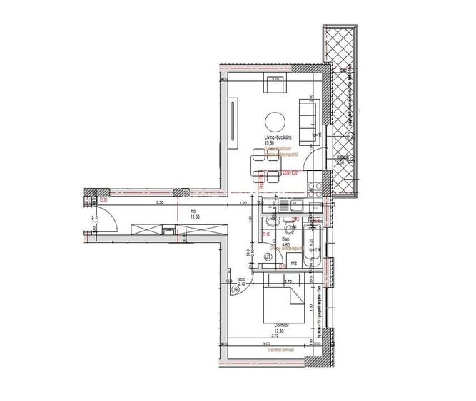 Apartament 2 Camere Open Space Sector 4 Grand Arena 54.4Mp